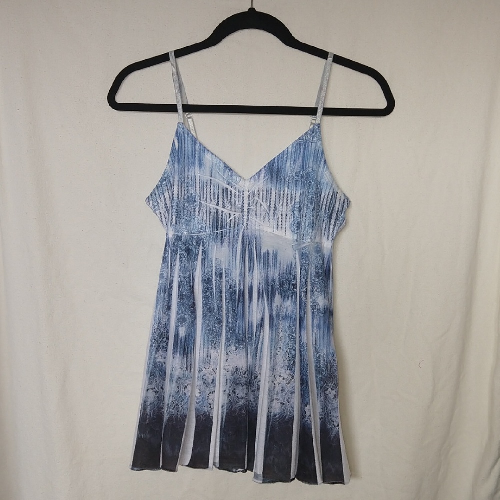 Junior's Medium Mudd Dark Blue Tank Top